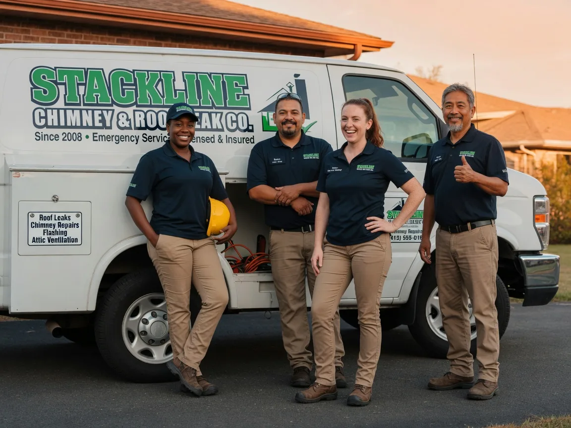 Chimney flashing repair company in Martha, OK